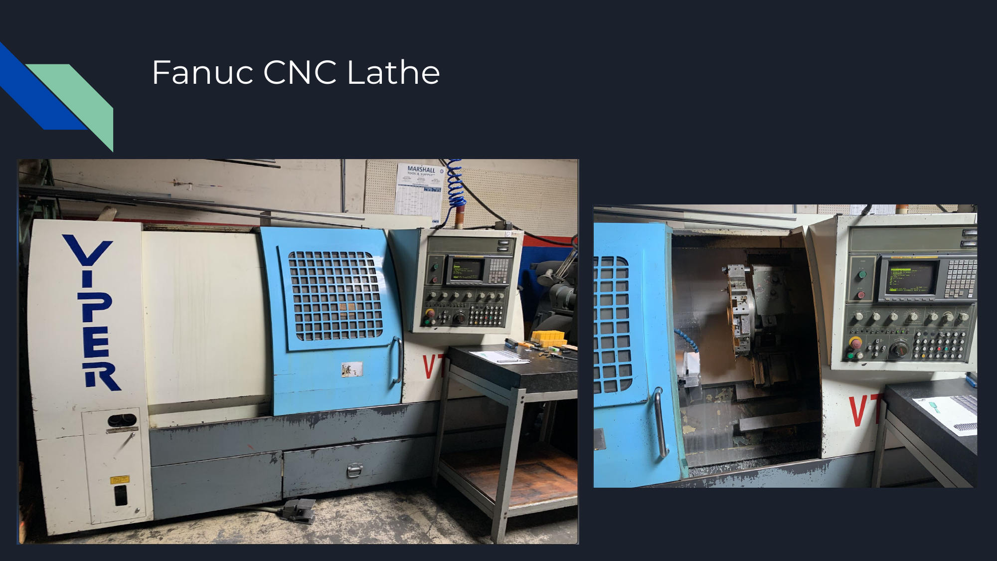 Fanuc-controlled Viper CNC lathe for metal turning, Simi Valley