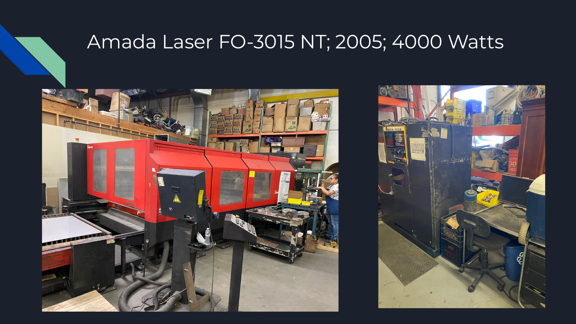 Amada FO-3015 NT 4000-watt laser cutting machine at A P Precision Metal Fab metal fabrication in Simi Valley